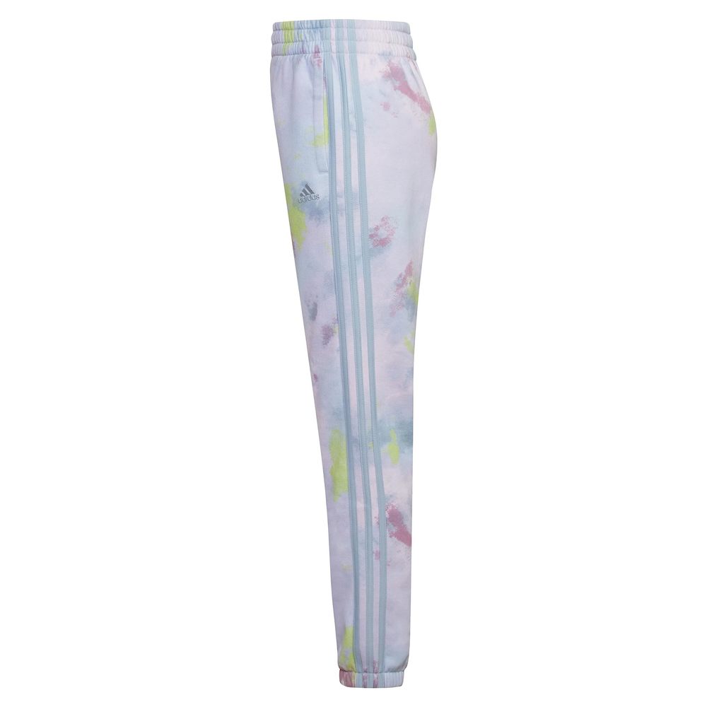 Adidas Girls Elastic Waistband Printed Fleece Joggers Wonder Blue Size 6Y NWT - Picture 2 of 2